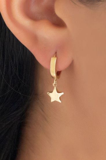 "Altın Yıldız Küpe, 1,64 gram, Goldium ustalığı ve Altın Yıldız Küpe modeli ile uzun ömürlü kullanım sağlar