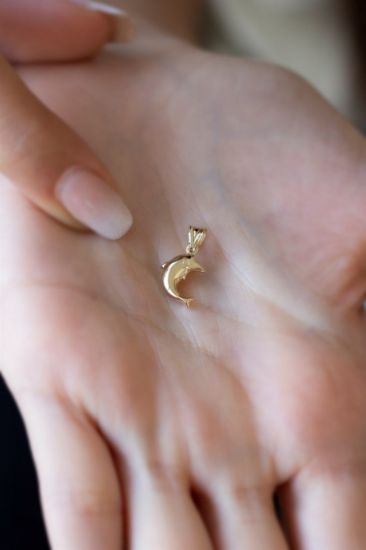 "Altın Yunus Uç Kolye, 0,63 gram, Goldium ustalığı ve Altın Kolye modeli ile uzun ömürlü kullanım sağlar