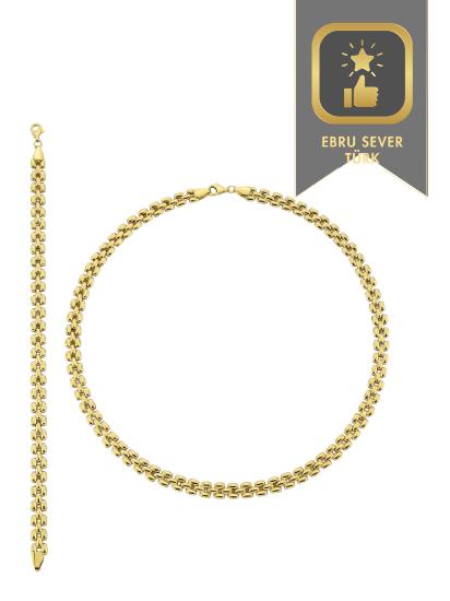 Chocker Set Bileklik, 1, gram ve özenli işçilikle Ebru Sever Türk'ün Favorileri’in günlük ve özel kullanıma uygun bir Goldium modelidir.