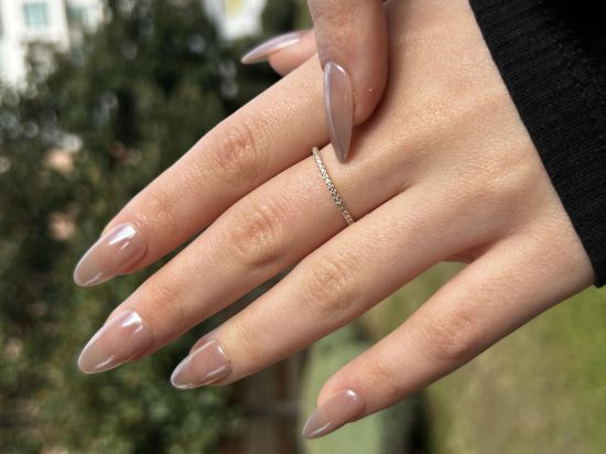 "14 Ayar Altın Yarımtur Taşlı Yüzük, 0,91 gram, Goldium ustalığı ve Altın Minimal Yüzük modeli ile uzun ömürlü kullanım sağlar