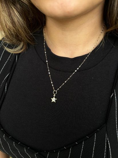 "Altın Kelebek Zincirli Yıldız Figürlü Kolye, 1,72 gram, Goldium ustalığı ve Altın Kolye modeli ile uzun ömürlü kullanım sağlar