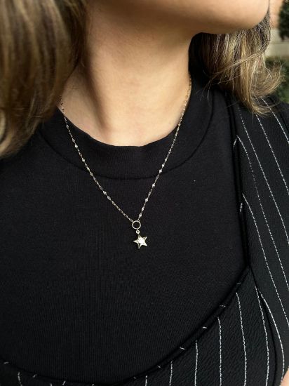 "Altın Kelebek Zincirli Yıldız Figürlü Kolye, 1,72 gram, Goldium ustalığı ve Altın Kolye modeli ile uzun ömürlü kullanım sağlar